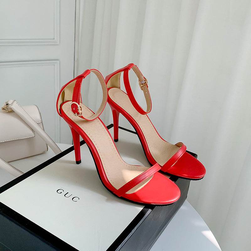 Buckle Strap Hollow Super High Heel Sexy Women's Shoes - Emprize360